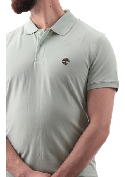 TB0A6BX4 Millers River Sleeve Stretch Polo Açık Yeşil Erkek T-Shirt modelleri