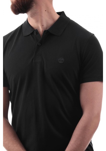 TB0A6BX4 Millers River Sleeve Stretch Polo Siyah Erkek T-Shirt modelleri