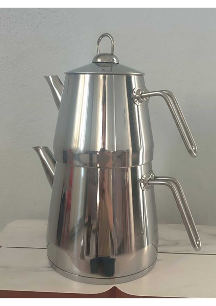 Metalik aile çaydanlık seti, dayanıklı ve şık tasarım, 4,2 L hacim