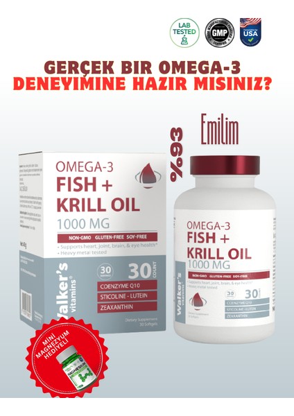 Krill Oil Omega 3 Sitikolin Lutein Q10 Içeren Vitamin