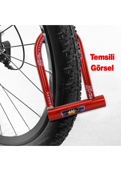 Bisiklet Motosiklet Direksiyon U Kilidi Halat Zincir Çap 18 Mm Çelik Hırsız Güvenlik 29 Cm modelleri