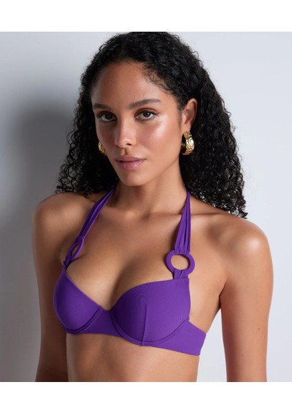 Summer Essence Push-Up Bikini Üstü, Balenli, Kalıplı, Altın Detaylı, Geri Dönüşümlü Kumaş modelleri