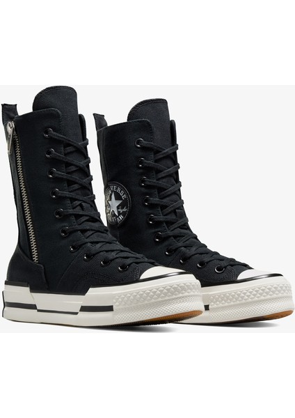Chuck 70 Plus Unisex Siyah Platform Sneaker
