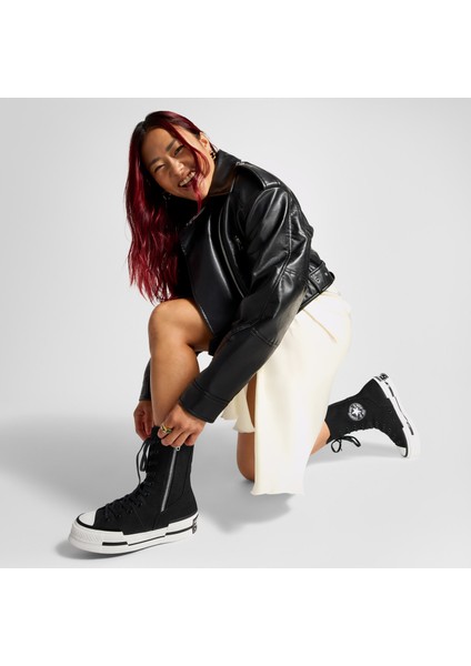 Chuck 70 Plus Unisex Siyah Platform Sneaker