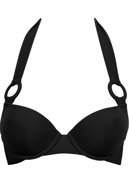 Summer Essence Push-Up Bikini Üstü, Balenli, Kalıplı, Altın Detaylı, Geri Dönüşümlü Kumaş