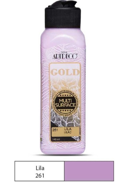 Artdeco Gold Multisurface Akrilik Boya 140 ml Lila