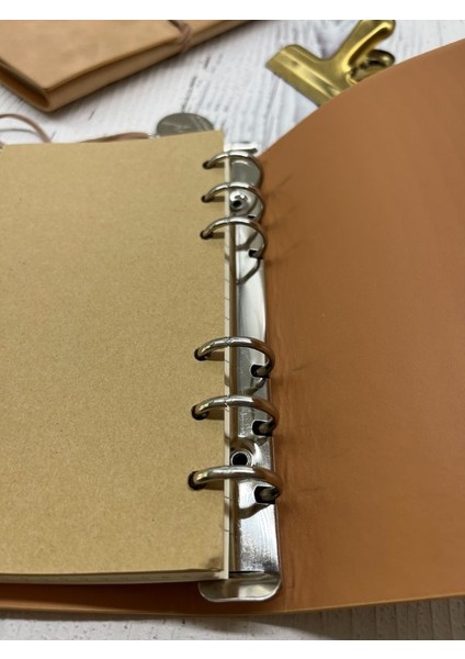 Keep On Going Binderli Deri Kapak Depolama Dosyalı Krem Renk Özel Tasarım Ajanda/notebook/klasörlü Defter indirimleri