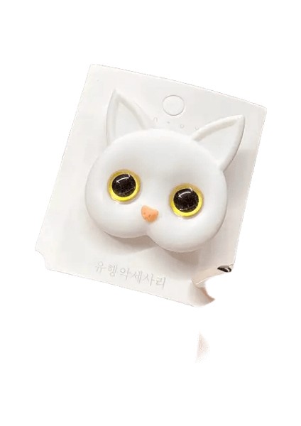 2022 Yeni Sevimli Kedi Hhairpin Kadınlar Için Saç Klipleri Kore Moda Ettes Kenevirleri Kızlar Güzel Saç Aksesuarları Süsleri Hediyeler: Beyaz (Yurt Dışından)