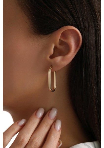 14 Ayar Oval Altın Küpe fiyatları