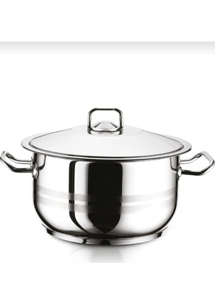 Paslanmaz Çelik Tencere 24x14 cm, Sağlam ve Şık Mutfak Gereci, 1,5 L