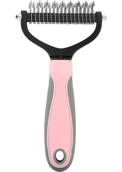 Evcil Hayvan Bakım Fırçası Çelik Çift Taraflı Köpek Tüy Temizleme Fırçası Kedi Tüy Temizleme Tarak Evcil Hayvan Bakım Aracı pembe L 17DIŞ (Yurt Dışından)