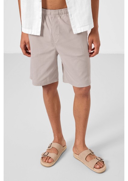 Taş Standart Fit Dokuma Hafif Esnek Chino Erkek Şort - 81291