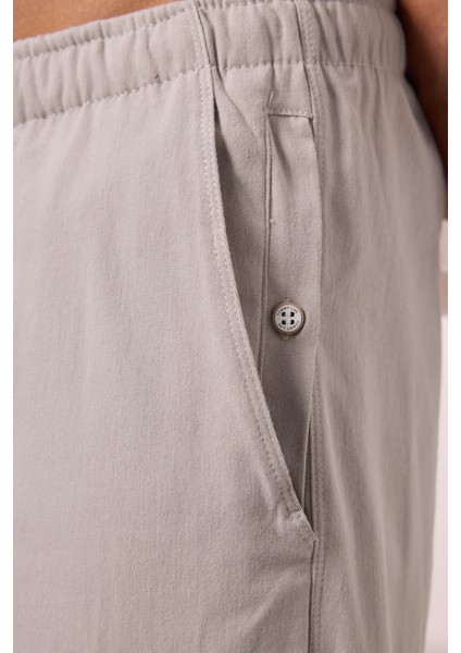 Taş Standart Fit Dokuma Hafif Esnek Chino Erkek Şort - 81291