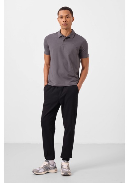 Siyah Standart Fit Dokuma Hafif Esnek Chino Erkek Pantolon - 82176 fırsatları