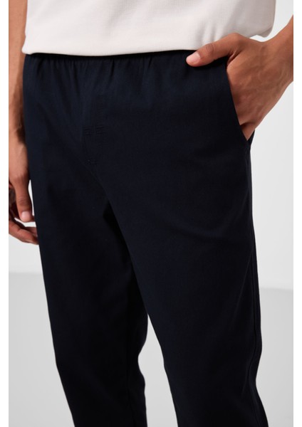 Lacivert Standart Fit Dokuma Hafif Esnek Chino Erkek Pantolon - 82180