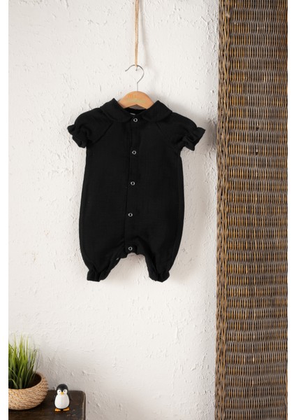 Bebek, Çocuk, Fırfırlı, Tulum, Müslin Kumaş, % 100 Pamuk, Organik Kumaş