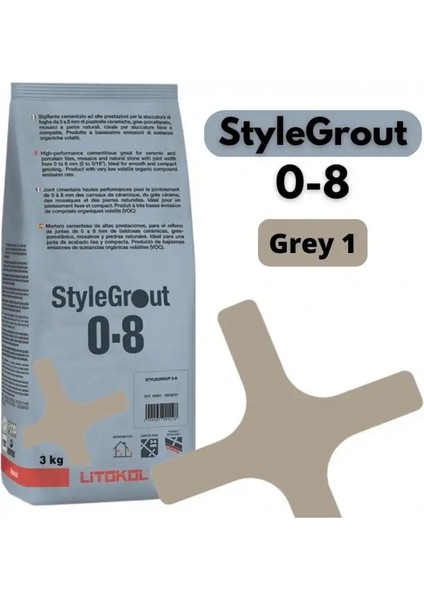 Stylegrout 0-8 Grey 1 Derz Dolgu 3 kg