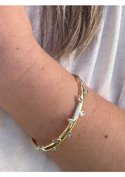 Bym Modeli Yaprak Taşlı Bileklik modelleri