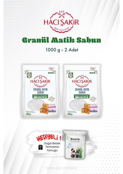 Granül Matik Çamaşır Deterjanı 1000 gr X2 ve Rosıe