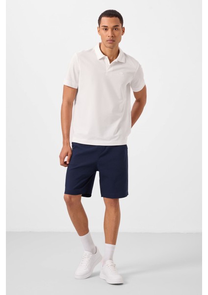Lacivert Standart Fit Dokuma Hafif Esnek Chino Erkek Şort - 81293 indirimleri