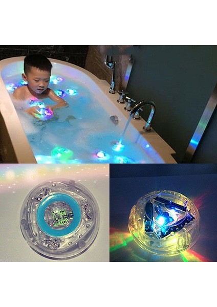 Renkli Banyo LED Havuz Işığı Çocuklar Su Geçirmez Flaş Banyo Oyuncakları Eğlenceli Duş Parti Gece Lambası Yüzen Oyuncak Çocuklar Için (Yurt Dışından)