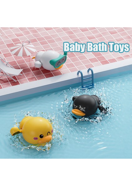 Mavi Kurbağa Stili Yeni Bebek Oyuncakları Banyo Ördekleri Çocuklar Yüzme Havuzu Banyo Oyuncakları Oyun Su Saatli Banyo Küvet Sevimli Ördek Çocuk Oyuncakları (Yurt Dışından)