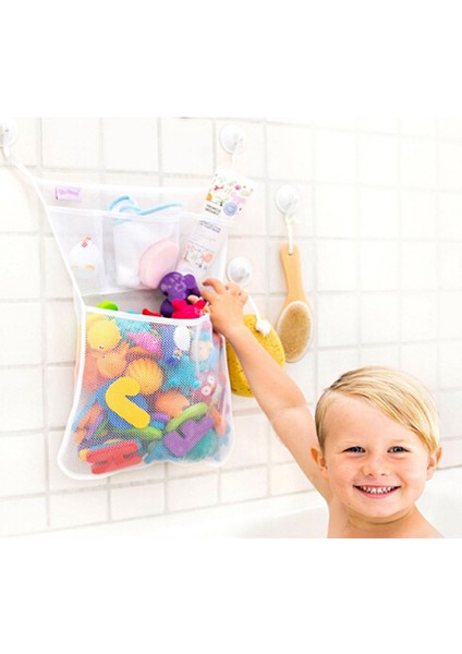 Sarı Stil Çok Fonksiyonlu Bebek Banyo File Çanta Çocuk Banyo Oyuncak Filesi Emme Kupası Sepetleri Çocuklar Küvet Bebek Organizatörü (Yurt Dışından)