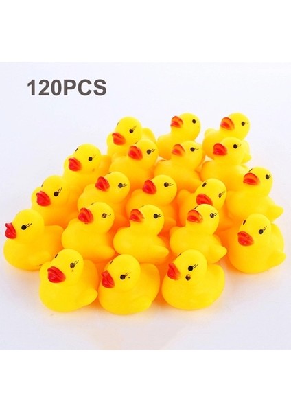 120 Adet Tarzı Yüzme Havuzu Parti Oyuncakları Hediye Erkek Kızlar Için Bebek Duşu Su Oyuncakları Yüzen Ördek Yüzmek Çıngıraklı Kauçuk Ördek Ördekçik Float Banyo Oyuncakları (Yurt Dışından)