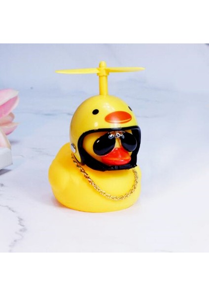 Bir Stil Sevimli Kauçuk Ördek Oyuncak Çocuk Oyuncakları Kask Sarı Ördek Pervane Yapıştırıcı Bebek Köpek Balığı Oyuncak Banyo Oyuncakları Oda Dekorasyonu Araba Süsleri (Yurt Dışından) indirimleri
