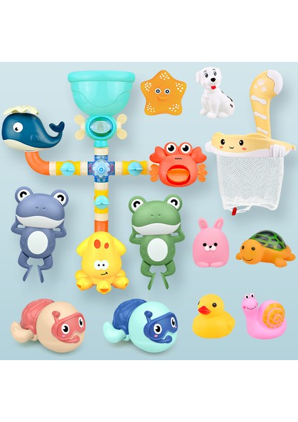 15 Adet Su Oyuncak Seti Stili Bebek Su Oyunu Havuz Oyuncakları Ördek Su Çarkı Fışkırtma Seti - Yaz Oyuncakları (Yurt Dışından) modelleri