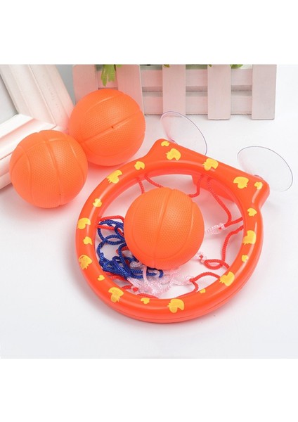 Turuncu Tarzı Küçük Çocuk Banyo Oyuncakları Bebek Kız Erkek Için Basket Atma Banyo Oyun Seti 3 Mini Plastik Basketbol ile Eğlenceli Duş (Yurt Dışından)