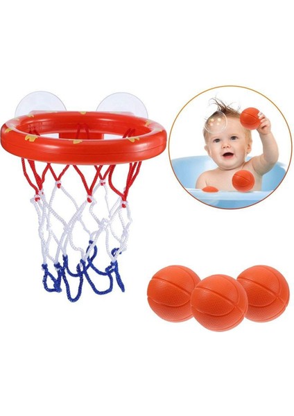 Turuncu Tarzı Küçük Çocuk Banyo Oyuncakları Bebek Kız Erkek Için Basket Atma Banyo Oyun Seti 3 Mini Plastik Basketbol ile Eğlenceli Duş (Yurt Dışından)