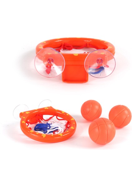 Turuncu Tarzı Küçük Çocuk Banyo Oyuncakları Bebek Kız Erkek Için Basket Atma Banyo Oyun Seti 3 Mini Plastik Basketbol ile Eğlenceli Duş (Yurt Dışından)
