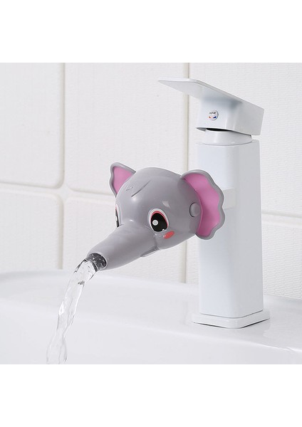 CC031 Fil Stili Sevimli Çizgi Film Musluk Uzatıcı Çocuklar El Yıkama Banyo Lavabo Aksesuarları Mutfak Pratik Bebek Yıkama Yardımcısı Su Oyuncakları (Yurt Dışından)