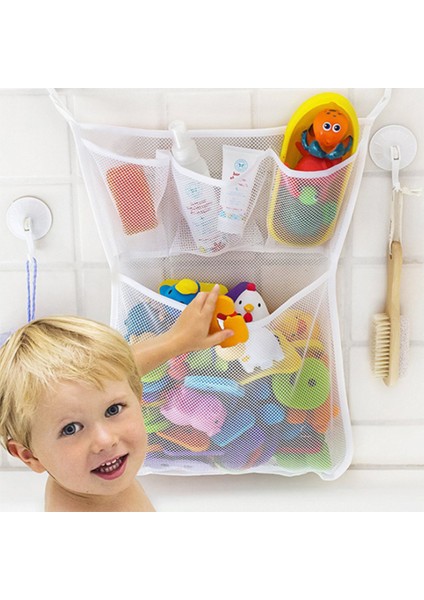 45X35CM Tarzı Bebek Banyo Oyuncak Saklama Çantası Emici File Ağ Bebek Oyuncakları Düzenleyici Tutucu Çocuk Su Oyuncakları Aksesuarlar 45*35CM (Yurt Dışından) fırsatları