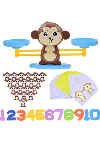 Kahverengi Maymun Stili Montessori Matematik Oyuncak Dijital Maymun Denge Terazisi Eğitici Matematik Penguen Dengesi Sayı Tahtası Oyunu Çocuklar Için Öğretici Oyuncaklar (Yurt Dışından)