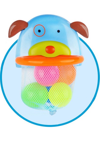 KURBAĞA-DD572M Stili Bebek Banyo Oyuncakları Çocuklar Kızlar Erkekler Için Atış Sepeti Banyo Su Oyun Seti 3 Mini Plastik Basketbol Duş Oyuncak (Yurt Dışından)
