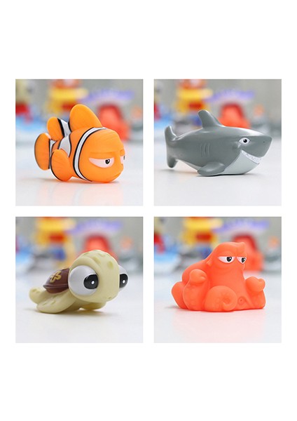 4 Adet-2 Tarzı Bebek Banyo Oyuncakları Nemo Dory Yüzer Sprey Sıkma Oyuncaklar Yumuşak Kauçuk Banyo Oyun Hayvanları Çocuklar Banyo Jester Balığı Oyuncak (Yurt Dışından)