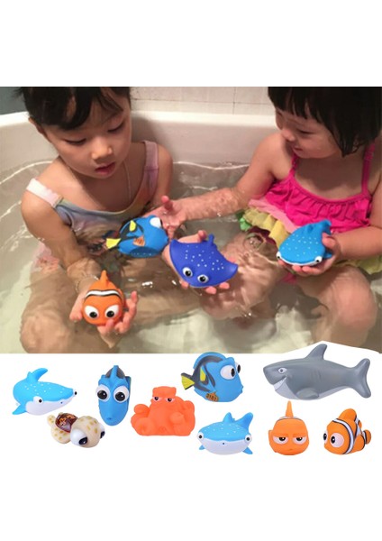 4 Adet-2 Tarzı Bebek Banyo Oyuncakları Nemo Dory Yüzer Sprey Sıkma Oyuncaklar Yumuşak Kauçuk Banyo Oyun Hayvanları Çocuklar Banyo Jester Balığı Oyuncak (Yurt Dışından)