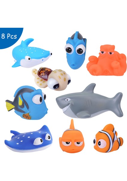 4 Adet-2 Tarzı Bebek Banyo Oyuncakları Nemo Dory Yüzer Sprey Sıkma Oyuncaklar Yumuşak Kauçuk Banyo Oyun Hayvanları Çocuklar Banyo Jester Balığı Oyuncak (Yurt Dışından)