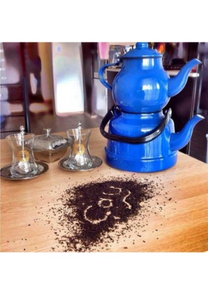 Yeşil Emaye Nostaljik Çaydanlık Takımı 1,5L+3,3L Şık ve Kaliteli Set