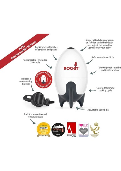 Rocker Şarjlı Tüm Bebek Arabalarını Sallar fiyatları
