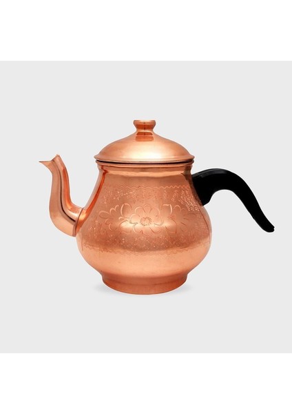 Kızıl Renkli Orta Boy Bakır Demlik, Şık ve Dayanıklı, 1-1.99 L