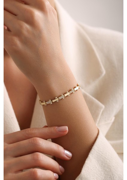 14 Ayar Vagon Altın Bileklik