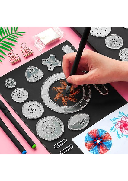1 Adet Rastgele Stil Çocuklar Için Eğlenceli Dişli Tekerlekler Spirograph Çizim Oyuncak Seti Yaratıcı Eğitici Oyuncak (Yurt Dışından)