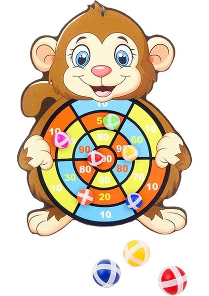 Maymun Tarzı Çocuklar Hedef Yapışkan Top Atma Dart Tahtası Spor Çocuklar Eğitici Oyunlar ile Dart Topu Ebeveyn-Çocuk Etkileşimli Oyuncaklar (Yurt Dışından)