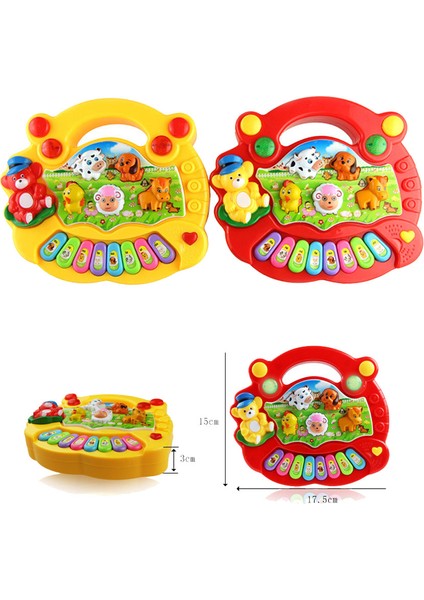 Kırmızı Stil Çiftlik Hayvan Sesli Çocuk Piyano Müzik Oyuncak Müzikal Hayvanlar Sesi Yapan Klavye Piyano Bebek Çalma Tipi Müzik Aletleri Eğitici (Yurt Dışından) modelleri