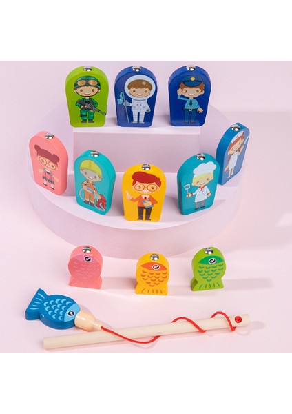 NO.646 Stili Yeni Montessori Sayı Tablosu Balık Tutma Bilişsel Yedi Bir Çift Bebek Erken Eğitici Ahşap Oyuncaklar Çocuklar Için Yedi-In-Bir Noel Hediyesi (Yurt Dışından)