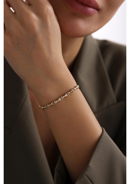 14 Ayar Kemik Taşlı Altın Bileklik fiyatları