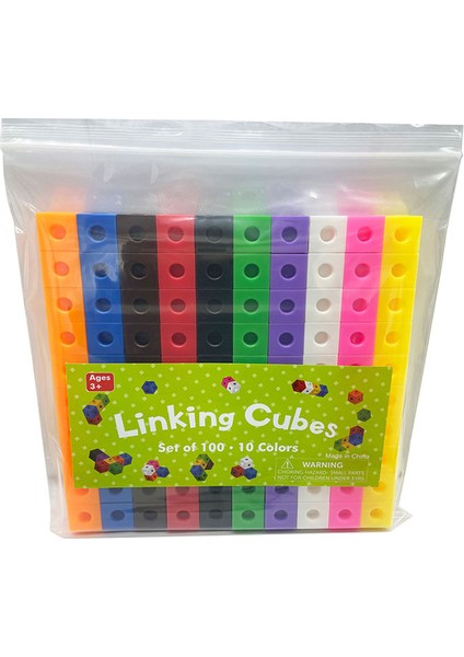 B Tarzı Montessori Gökkuşağı Matematik Bağlantı Küpleri Eğitici Oyuncak Kutusunda 10 Renkli Kurdele Gardıropsal Matematik Sayma Yığın Küpleri Oyuncağı (Yurt Dışından)